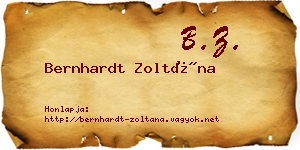 Bernhardt Zoltána névjegykártya